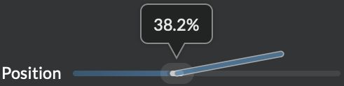 A screenshot showing a slider being dragged elastically