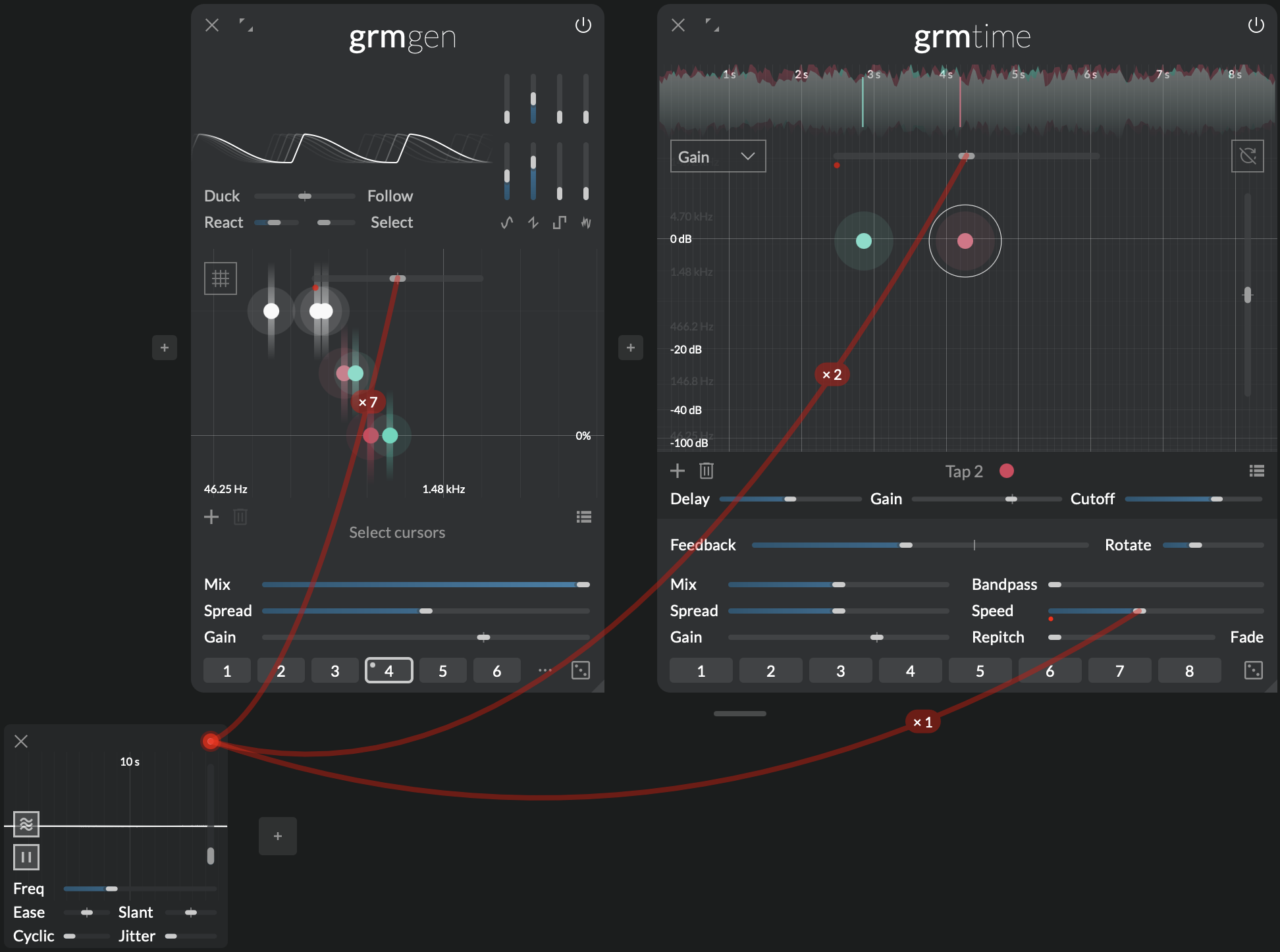 A screenshot showing a slow low-amplitude agitation agitating Gen and Time