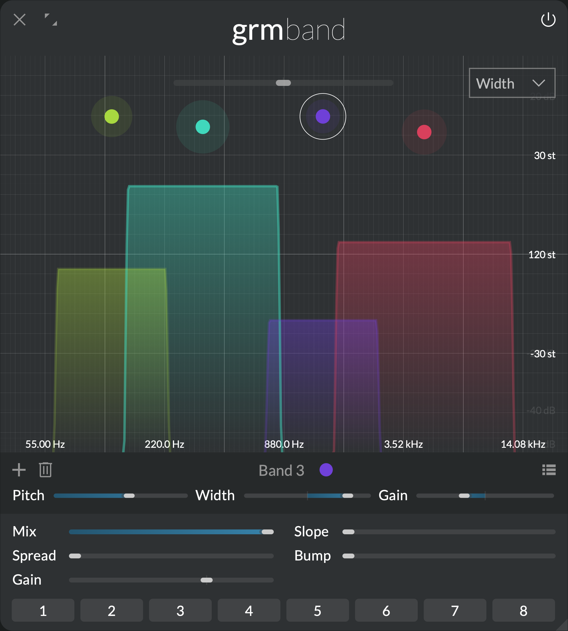 Screenshot of the Band module