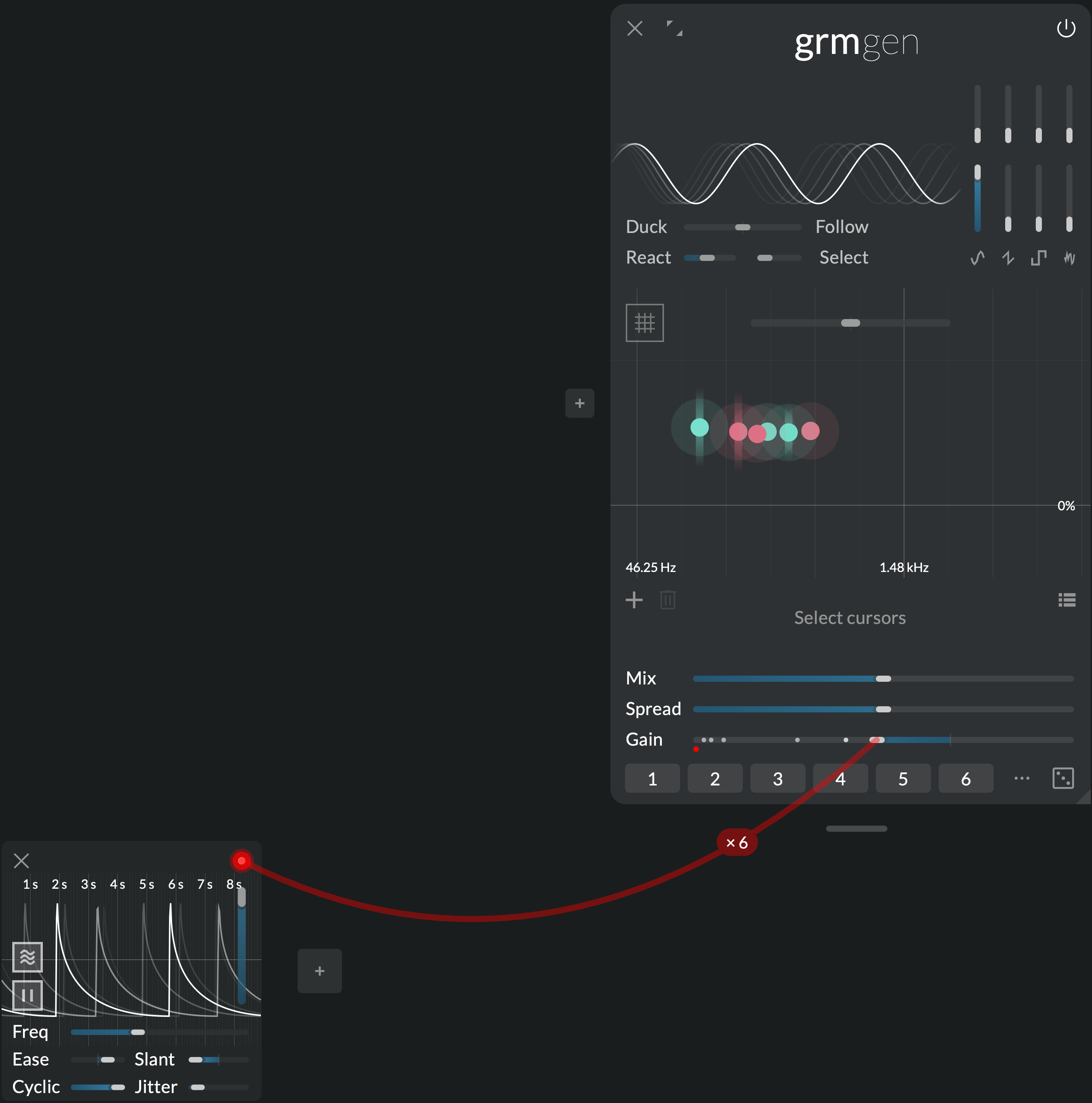 Screenshot of Gen with agitation Gain