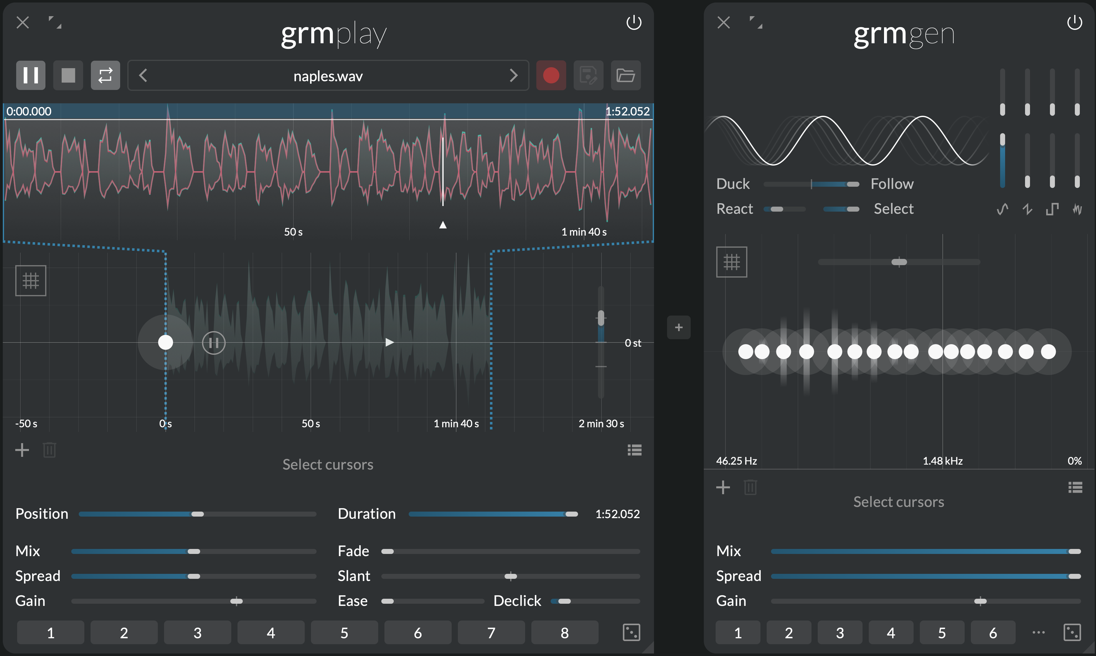 Screenshot of Gen used as a vocoder