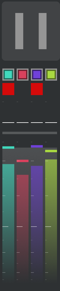 A screenshot of Viz's VU-meter area